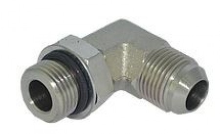 ADAPTADOR MACHO 90° JIC 37° X MACHO UNF/SAE ORIENTÁVEL