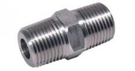 NIPLE SEXTAVADO MACHO INOX 316