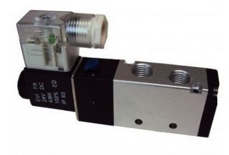 VÁLVULA PNEUMÁTICA SIMPLES SOLENOIDE 5/2 VIAS