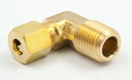 CONECTOR COTOVELO 90 MACHO DE COMPRESSÃO LATÃO