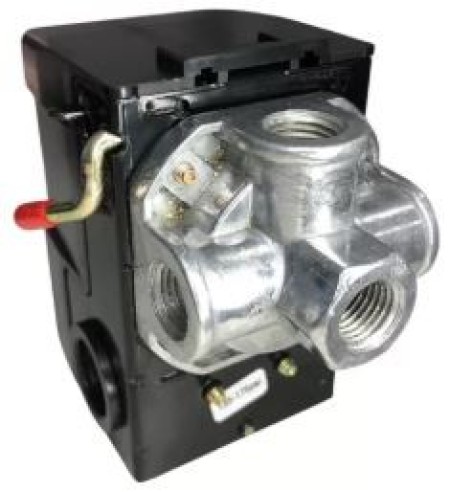 PRESSOSTATO PARA COMPRESSOR DE AR ALAVANCA HORIZONTAL 1 E 4 VIAS 80/120 LBS / 100/140 LBS / 125/175 LBS - Image 2