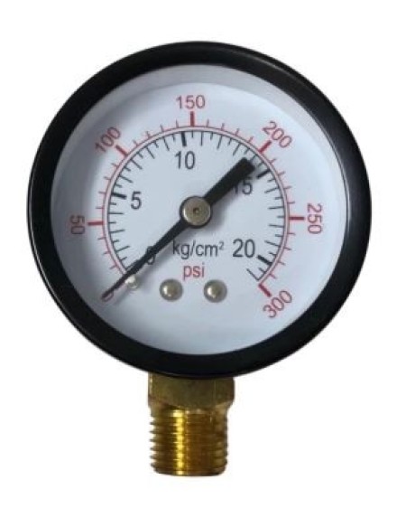 Manômetro Vertical 1/4 300 Psi 50mm Para Compressor De Ar