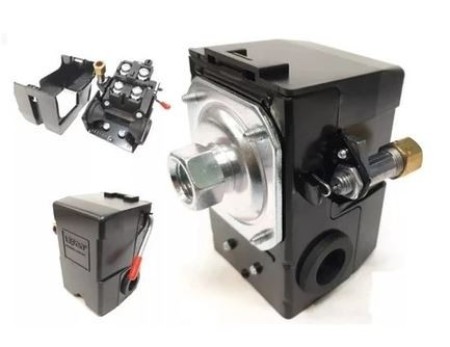 PRESSOSTATO PARA COMPRESSOR DE AR ALAVANCA HORIZONTAL 1 E 4 VIAS 80/120 LBS / 100/140 LBS / 125/175 LBS - Image 4