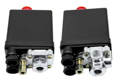PRESSOSTATO PARA COMPRESSOR DE AR BOTÃO VERTICAL 1 E 4 VIAS 80/120 LBS / 100/140 LBS / 125/175 LBS
